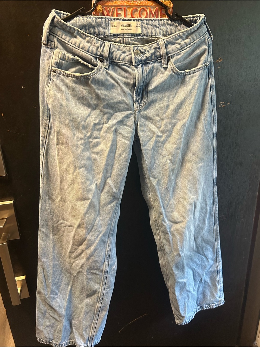 Hollister Washed Light Blue Baggy Jeans